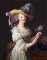 Louise Elisabeth Vigee Le Brun - Marie Antoinette in a Muslin dress, Portrait of Marie Antoinette